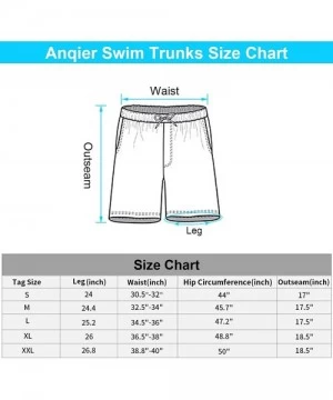 Board Shorts Mens Swim Trunks Quick Dry Beach Shorts Mesh Lining Board Shorts Swimwear Bathing Suits with Pockets - Grey Wate...