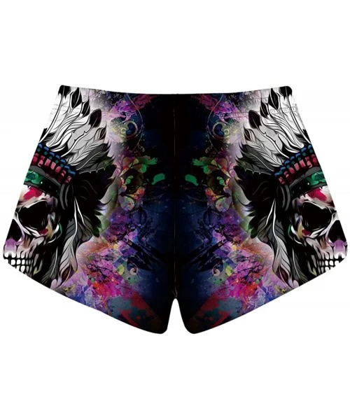 Board Shorts Womens Sugar Skull Summer Beach Shorts Swimsuits Board Shorts - Color 7 - CU18E4RS0R3