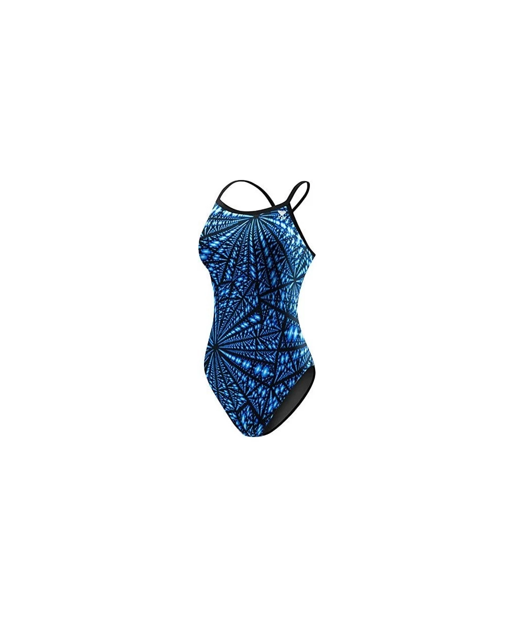 Racing Sport DPSP7Y Girls Durafast One Alliance Splice Diamondfit Swimsuit - Blue - CZ111KONZPJ