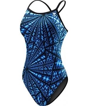 Racing Sport DPSP7Y Girls Durafast One Alliance Splice Diamondfit Swimsuit - Blue - CZ111KONZPJ