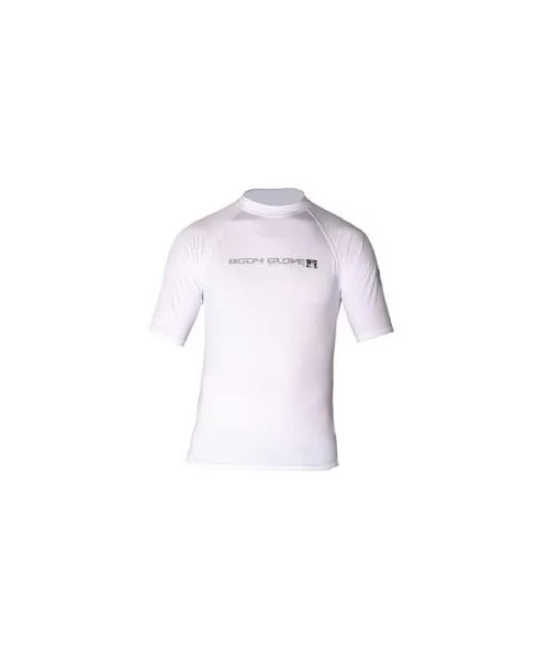 Rash Guards Basic Deluxe Junior's Short Sleeve Lycra Rashguard Shirt - White - CF111GIFV9R