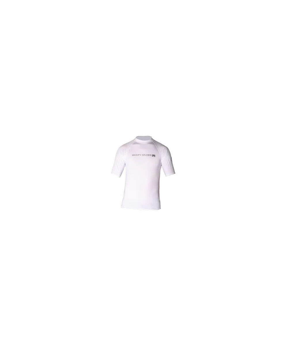 Rash Guards Basic Deluxe Junior's Short Sleeve Lycra Rashguard Shirt - White - CF111GIFV9R