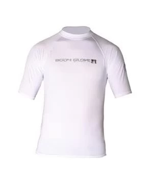 Rash Guards Basic Deluxe Junior's Short Sleeve Lycra Rashguard Shirt - White - CF111GIFV9R