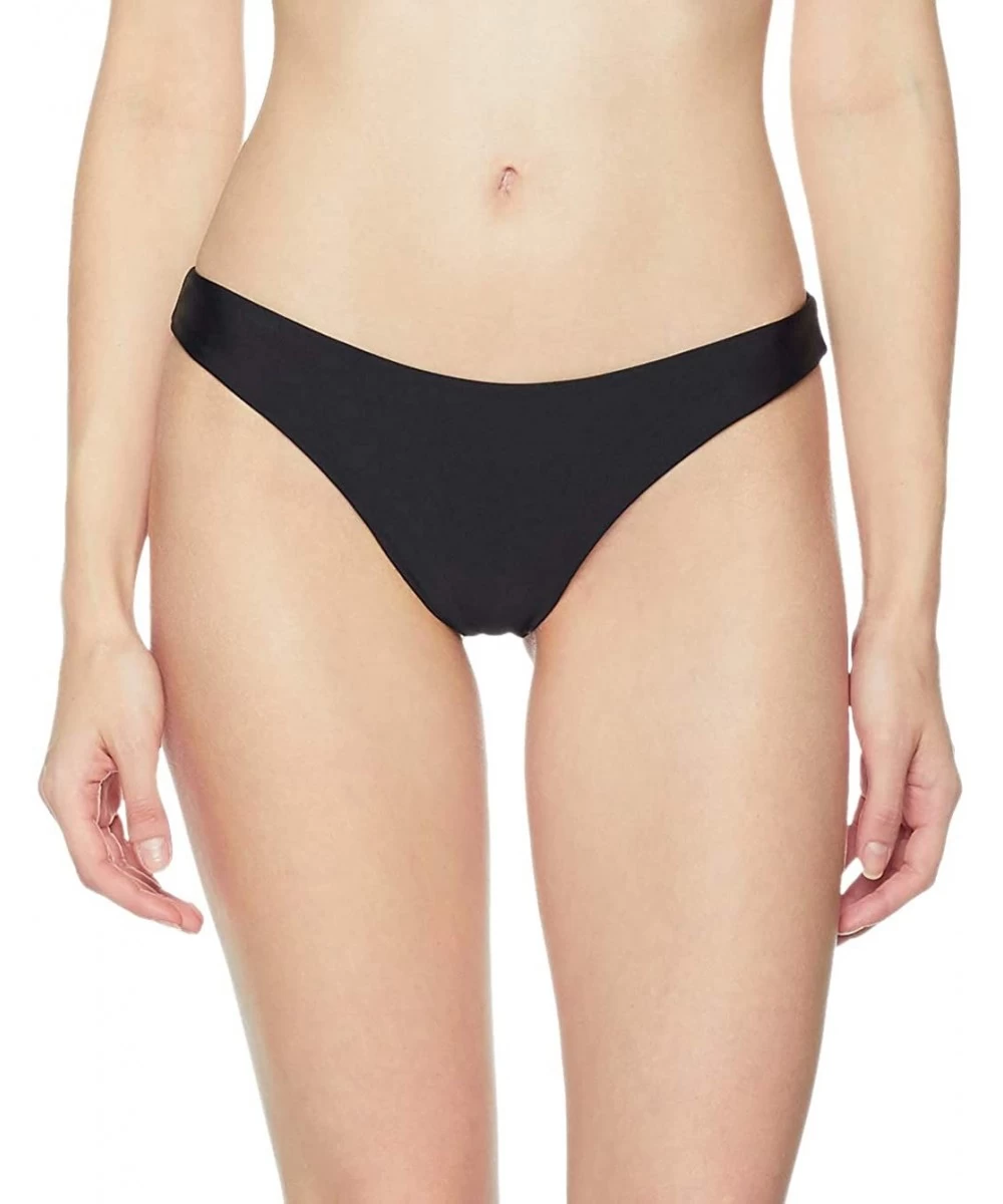 Tankinis Women's Cheeky Brazilian Cut Bikini Bottom - Black - C918HCCS9RW