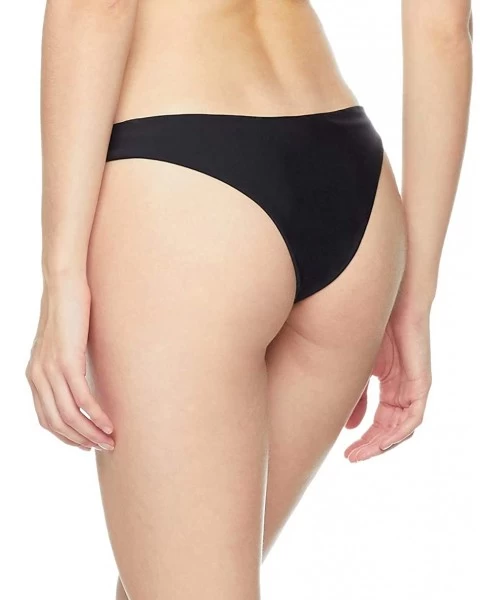 Tankinis Women's Cheeky Brazilian Cut Bikini Bottom - Black - C918HCCS9RW