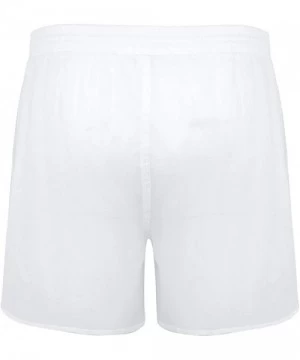 Trunks Men's See Through Beach Shorts Underwear Swim Trunks Watershort Lounge Pants - Pocket White - C118UXR9CAI