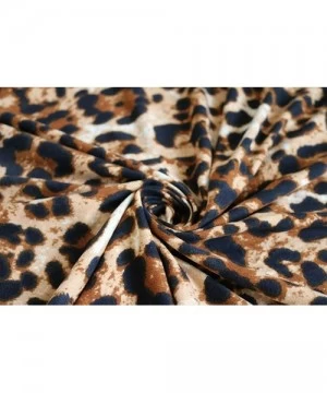 Sets Women 3 Piece Outfits Sexy Swimsuit Leopard Print Beach Suit Bikini+Cloak - Brown - C318Q4KXQ53