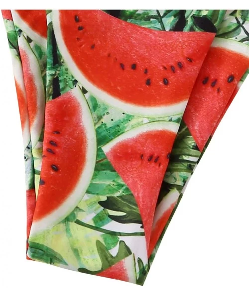 Sets Women's Sexy Bikini Set High Waist Wrap Padding Bandeau Bathing Swimwear Suit - Zwatermelon-1 - CV199OEOYGN