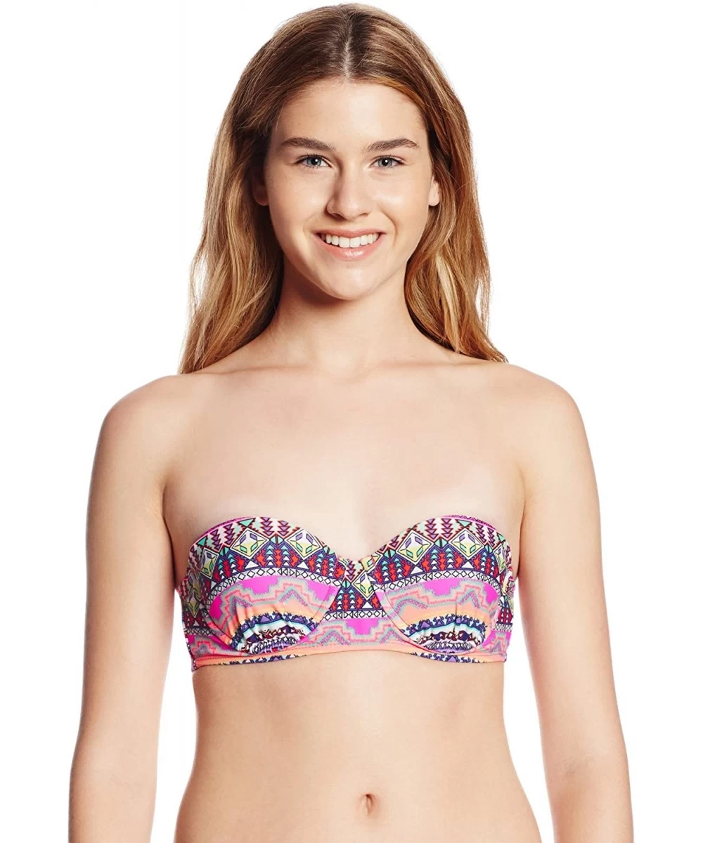 Tops Junior's Tribal Wonders Push Up Bikini Top - Multi - CZ11KI0QJGN