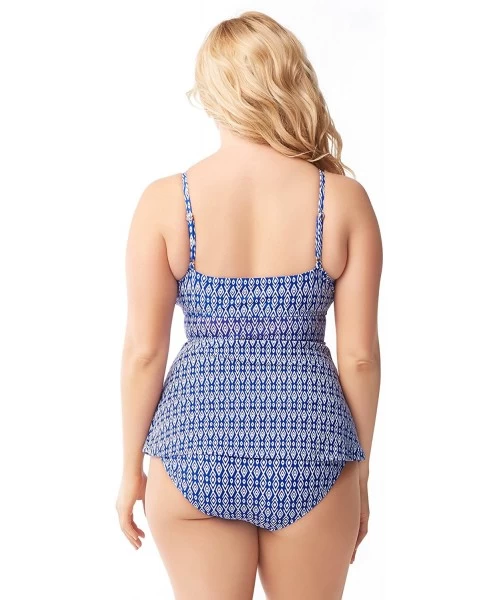 One-Pieces Keyhole Swimdress Bathing Suit - Blue Paragon - CK18G4DXT8U