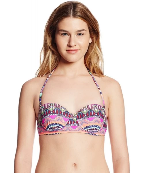 Tops Junior's Tribal Wonders Push Up Bikini Top - Multi - CZ11KI0QJGN