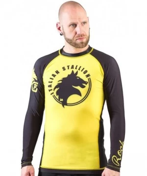 Rash Guards Men's Italian Stallion BJJ- Yellow/Black- zzzz-s - CR1255UQVXL