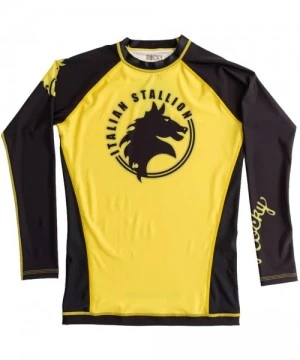 Rash Guards Men's Italian Stallion BJJ- Yellow/Black- zzzz-s - CR1255UQVXL