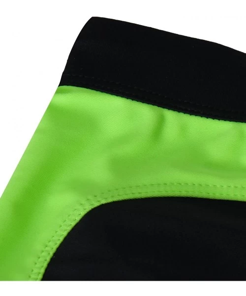 Briefs Men's Swim Briefs Boxer Trunks Beach Square Leg Swimsuit Board Shorts Swimwear Quick Dry - 1black Green - CX180AUGGA7