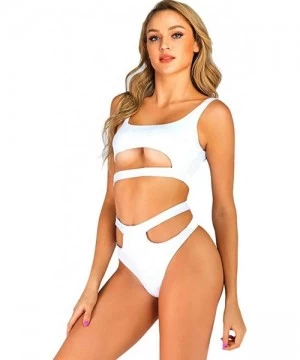 Sets Swimsuits for Women High Waisted Bikini Sexy Two Piece Bathing Suits Tummy Control Swimwear - 9053white - CJ19CL53T4W