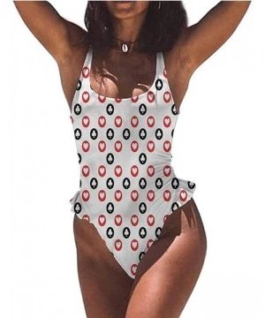 Bottoms Swim Dress Casino- Holdem Gambler Modern Easy to Adjust and Stays Tied - Multi 15-one-piece Swimsuit - CZ19E6YEG8D