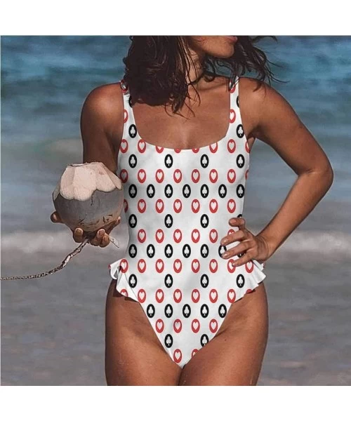 Bottoms Swim Dress Casino- Holdem Gambler Modern Easy to Adjust and Stays Tied - Multi 15-one-piece Swimsuit - CZ19E6YEG8D