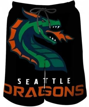 Board Shorts Seattle Dragons Men's Double-Sided Printed Drawstring Elastic Swimming Seaside Quick-Drying Track pantsBeach Sho...