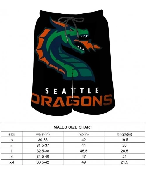 Board Shorts Seattle Dragons Men's Double-Sided Printed Drawstring Elastic Swimming Seaside Quick-Drying Track pantsBeach Sho...