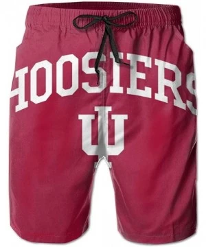 Board Shorts Men's Quick Dry Swim Shorts with Mesh Lining Swimwear Bathing Suits Leisure Shorts - Indiana Hoosiers-23 - C6190...