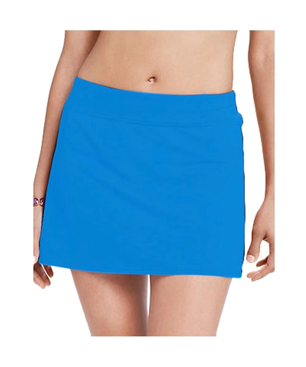 Bottoms Bikinis Swim Skirt Beach Cover Up Modest Women Beachwear Short Swimsuit Bathing Swimwear Plus Size - Blue - CF186986H5O