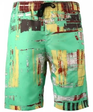 Board Shorts Men's Plus Size Creative Printed Shorts European Quick-Drying Beach Pants - Suit 22 - CT19DOD7723