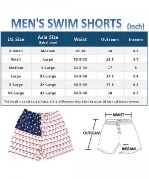 Board Shorts Men's Swim Trunks Quick Dry Athletic Swimwear Shorts with Mesh Lining and Pockets - Striped Cactus - CH19C45CQKZ