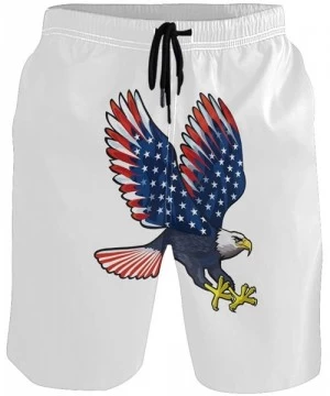 Board Shorts Men's Quick Dry Swim Trunks with Pockets Beach Board Shorts Bathing Suits - American Eagle With Usa Flags Beach ...