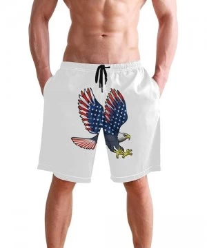 Board Shorts Men's Quick Dry Swim Trunks with Pockets Beach Board Shorts Bathing Suits - American Eagle With Usa Flags Beach ...