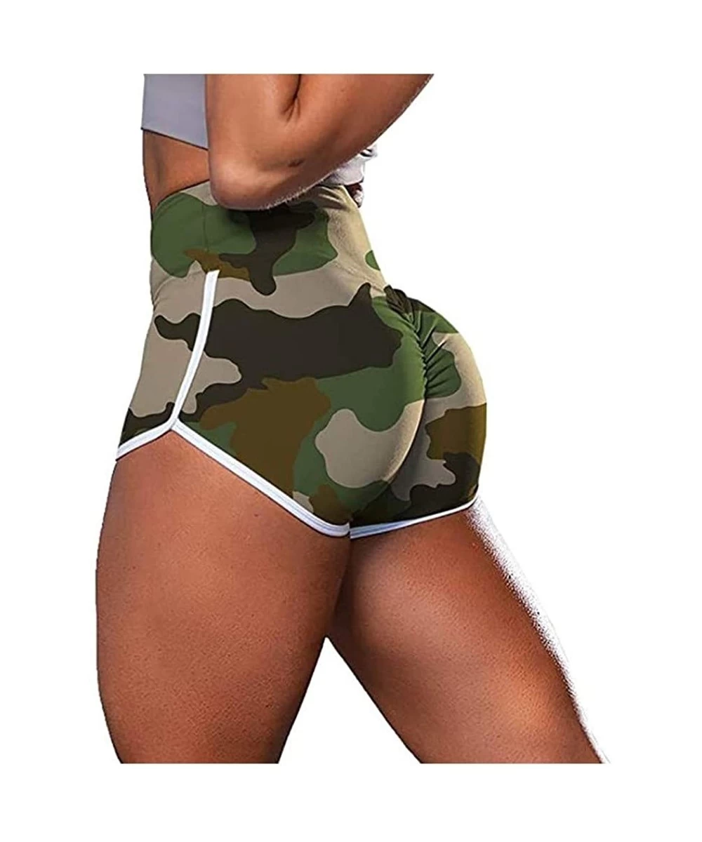 Cover-Ups Women High Waist Yoga Short Pilates Tight Compression Pants Sports Casual Work Out Athletic Shorts Z03 army Green -...