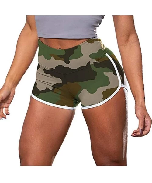 Cover-Ups Women High Waist Yoga Short Pilates Tight Compression Pants Sports Casual Work Out Athletic Shorts Z03 army Green -...