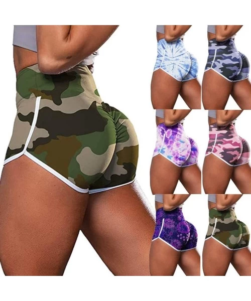 Cover-Ups Women High Waist Yoga Short Pilates Tight Compression Pants Sports Casual Work Out Athletic Shorts Z03 army Green -...