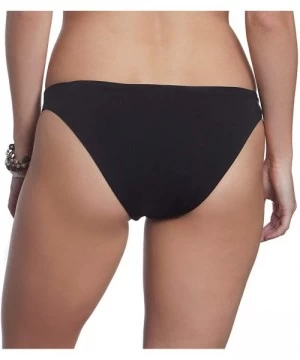 Bottoms Solid Brazilian Bikini Swim Bottom - Black - CC195CSID83