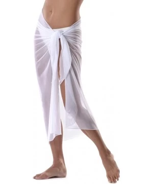 Cover-Ups Long Mesh Sarong Cover Up One Size - White - CO11BAOBRQR