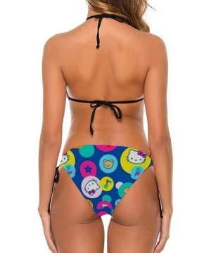 Racing Hello Kitty Patterns Adult Two Piece Swimsuit with Tape for Women Pools Beach and Sandy Beach - Hello1 - CZ190TTHGU4