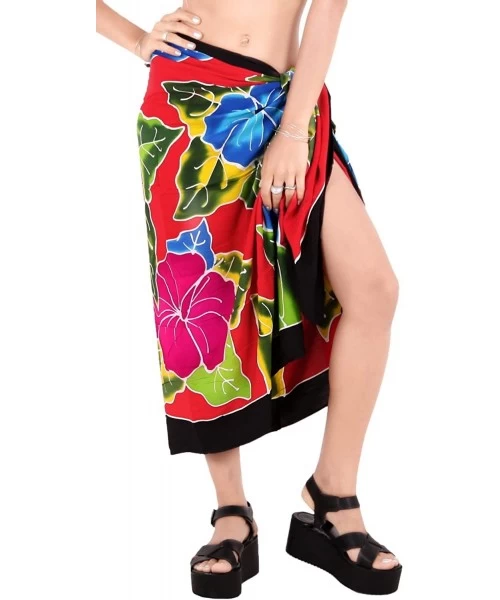 Cover-Ups Women's Summer Beach Wrap Cover Up Maxi Skirt Sarong Wrap Hand Paint B - Halloween Black_o631 - CG129WXBYP7