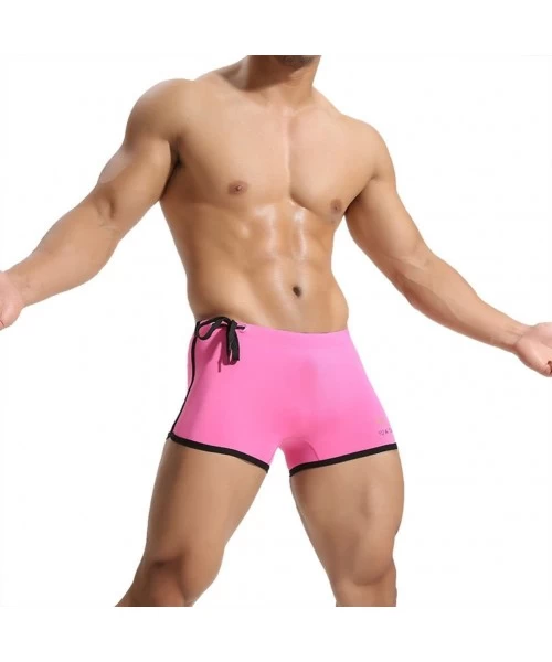 Trunks Elastic Fitness Pants Fashion Swimming Trunks Beach Pants Running Shorts Bj1010 - 221 Pink - CP17YYMZO2D