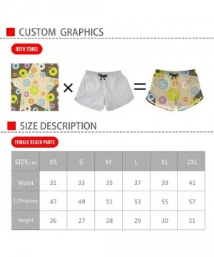 Board Shorts Women's Plus Size Floral Print Beach Shorts with Pockets-Quick Dry Summer Swimmwear Shorts - 1 Customize - C518Q...