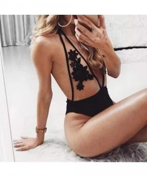 Sets Sexy One Piece Swimsuits Bikini Bathing Suit Women Print Swimsuit Swimwear Bandage High Cut Monokini Bathing Suit Black ...