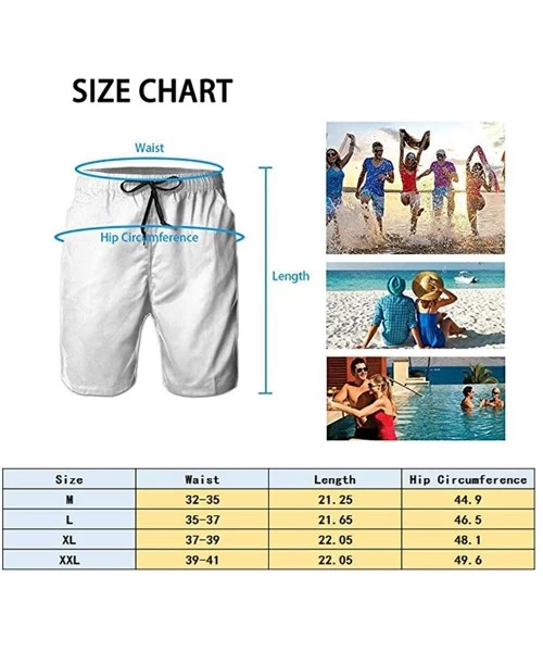 Board Shorts Men Bathing Suit Swim Trunks Quick Dry Beach Shorts - Dental Fabric Teeth Blue - Deer and Mushroom - CC18SOMGT67