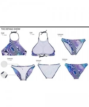 Sets Women Ethnic Tie Halter Padding Bikini 2 Piece Galaxy Swimsuit - Print 9 - CY18NN0UDS3