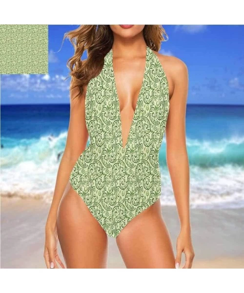 Cover-Ups High Cut Bikini Curles Abstract Nature- Unique and Comfortable - Multi 18 - CB19CA6GO0N