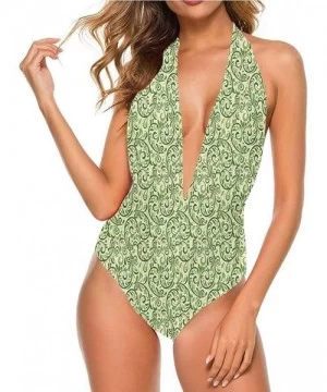 Cover-Ups High Cut Bikini Curles Abstract Nature- Unique and Comfortable - Multi 18 - CB19CA6GO0N