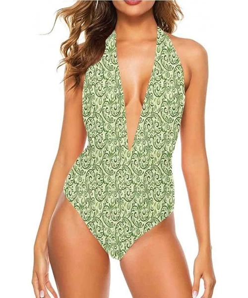 Cover-Ups High Cut Bikini Curles Abstract Nature- Unique and Comfortable - Multi 18 - CB19CA6GO0N