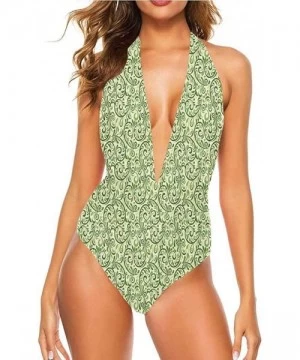 Cover-Ups High Cut Bikini Curles Abstract Nature- Unique and Comfortable - Multi 18 - CB19CA6GO0N