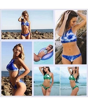 Sets Lace Up Halter Bikini Set Womens Outdoor Beach Swimsuit 2 Piece Bathing Suits - Classy Boston Terrier - CJ18O3LI4NZ