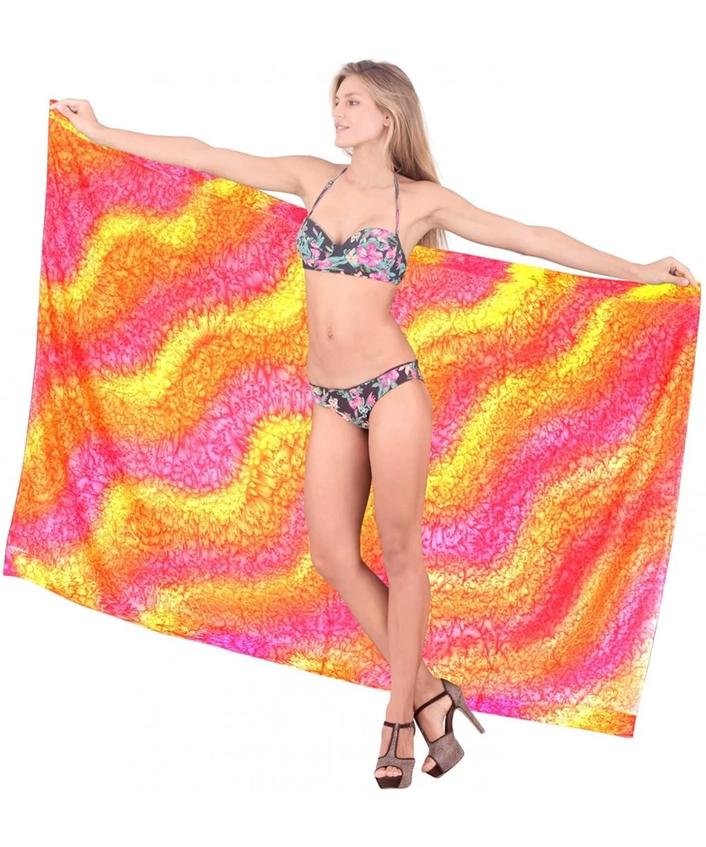 Cover-Ups Women's Swimsuit Sarong Skirt Swimwear Scarf Coverups Wrap Full Long A - Pink_o917 - C112I111BD1