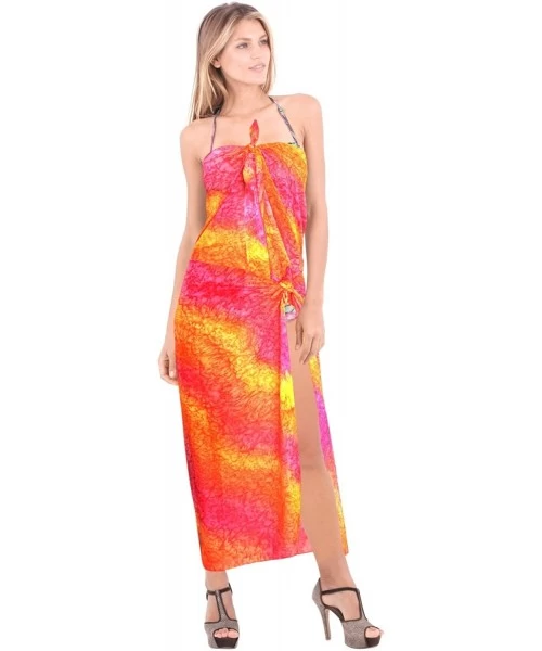 Cover-Ups Women's Swimsuit Sarong Skirt Swimwear Scarf Coverups Wrap Full Long A - Pink_o917 - C112I111BD1