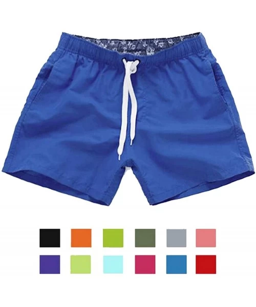 Briefs Pocket Quick Dry for Men Man Swimsuit Swim Trunks Summer Bathing Beach Wear Surf Boxer Brie - Royal Blue - CY18S05HS76