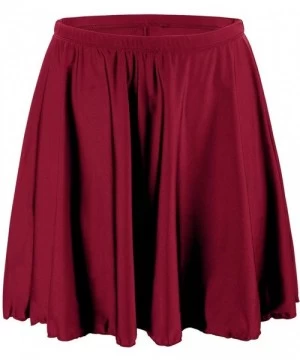 Bottoms Women's Bikini Bottom Swim Skirt High Waisted Swimsuit Bottoms - Wine Red-boy Leg - CN199SE6C2U